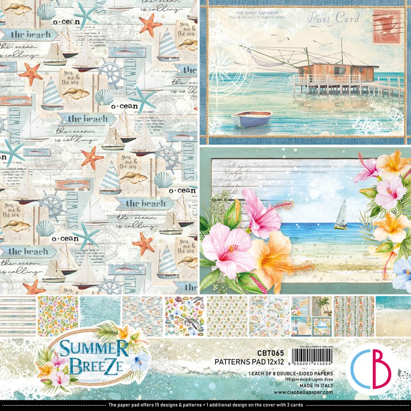 Ciao-Bella-12x12-Patterns-Pad-Summer-Breeze-CBPT065